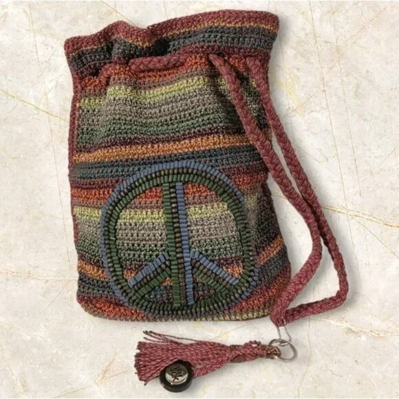 The Sak | Bags | The Sak Crochet Bag Dylan Rainbow Peace  display picture 3